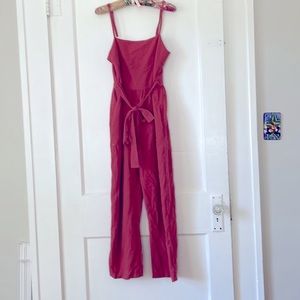 Loup burnt orange jumpsuit with pockets